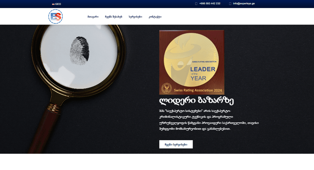 ExpertSys - საგამოძიებო ინსტრუმენტები